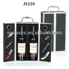 2 garrafas de vinho de alumínio caixa novo design da China